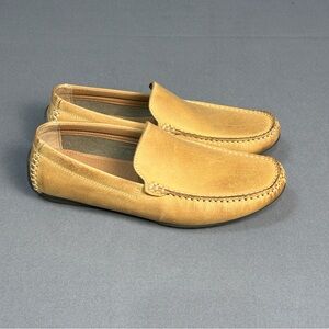 Steve Madden Men's 8 Carmel Leather Driving Moccasin Slip-On Loafers Casual New